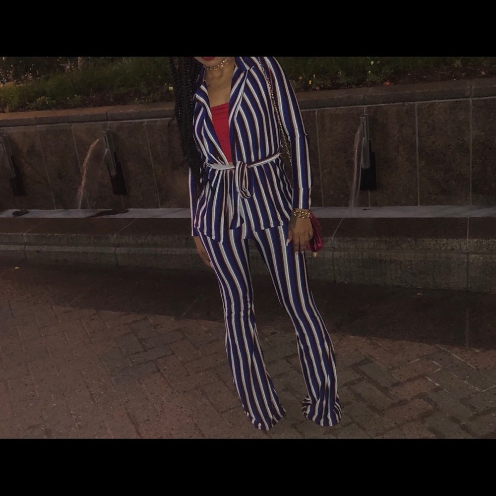 Striped Two Piece Set